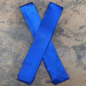 2pc Blue Silk Scarf Wrap Bandeau Purse Twilly